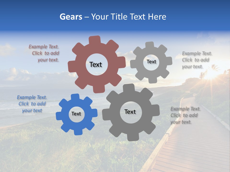 A Boardwalk Leading To The Beach With The Ocean In The Background PowerPoint Template