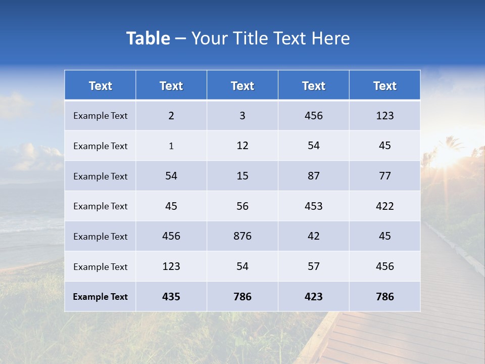 A Boardwalk Leading To The Beach With The Ocean In The Background PowerPoint Template