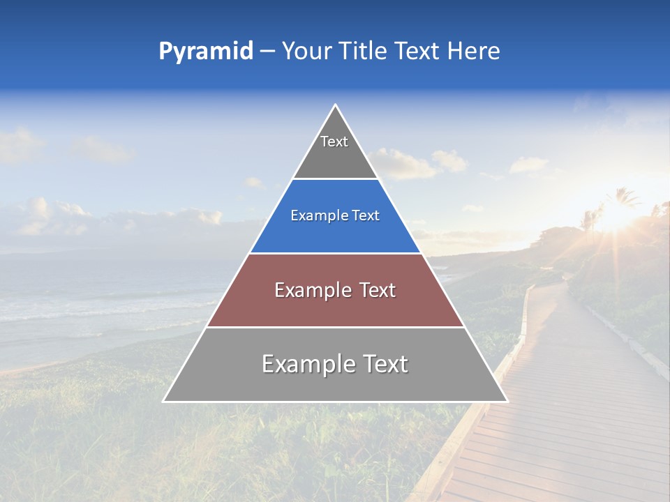 A Boardwalk Leading To The Beach With The Ocean In The Background PowerPoint Template