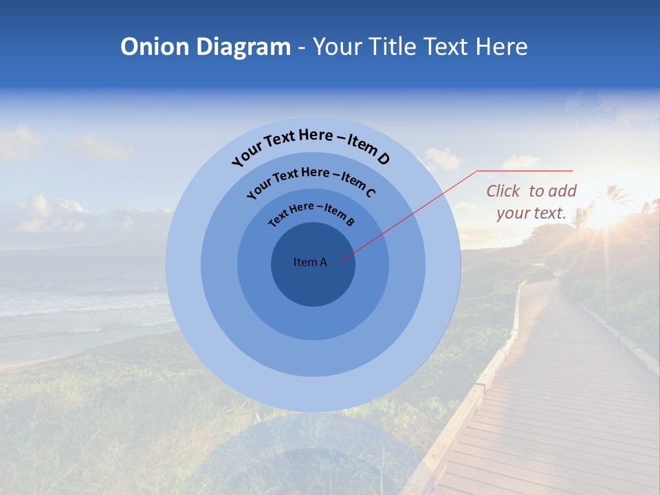 A Boardwalk Leading To The Beach With The Ocean In The Background PowerPoint Template