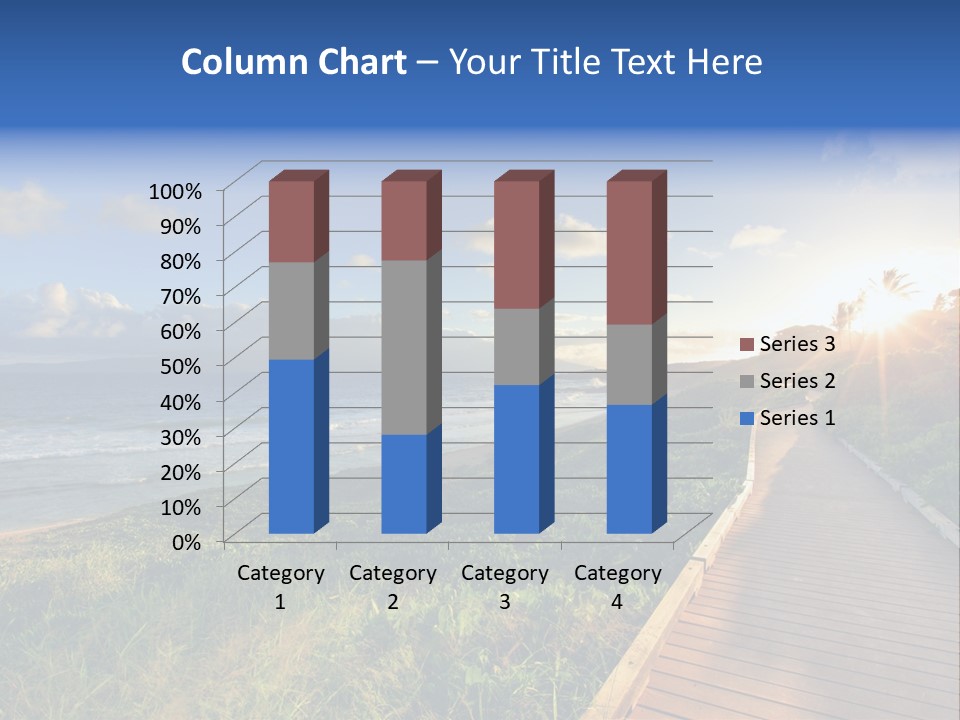 A Boardwalk Leading To The Beach With The Ocean In The Background PowerPoint Template