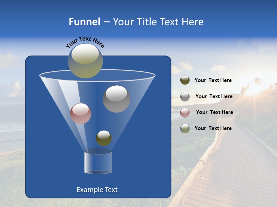 A Boardwalk Leading To The Beach With The Ocean In The Background PowerPoint Template