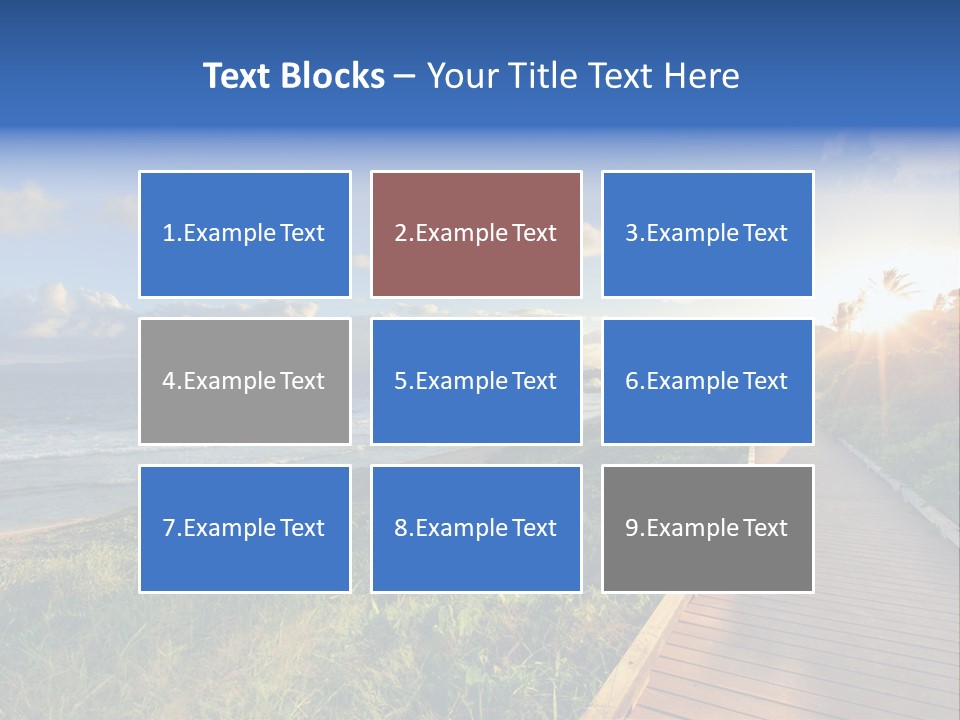 A Boardwalk Leading To The Beach With The Ocean In The Background PowerPoint Template