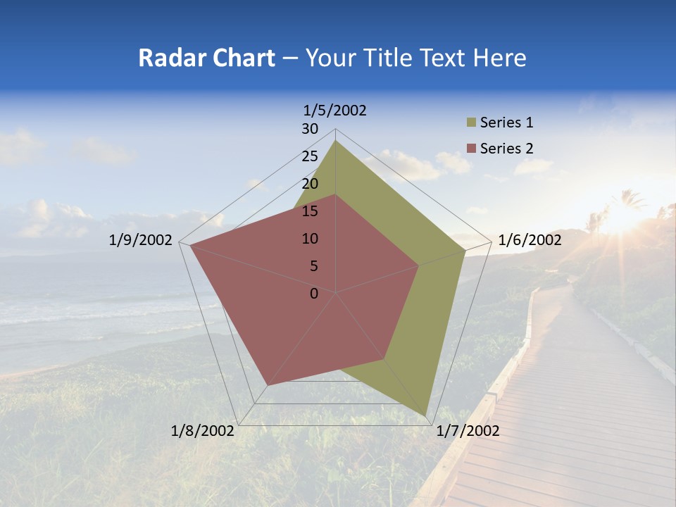 A Boardwalk Leading To The Beach With The Ocean In The Background PowerPoint Template