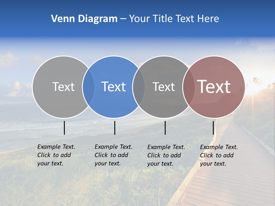 A Boardwalk Leading To The Beach With The Ocean In The Background PowerPoint Template