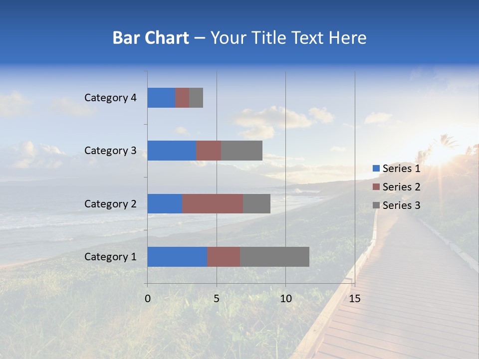 A Boardwalk Leading To The Beach With The Ocean In The Background PowerPoint Template