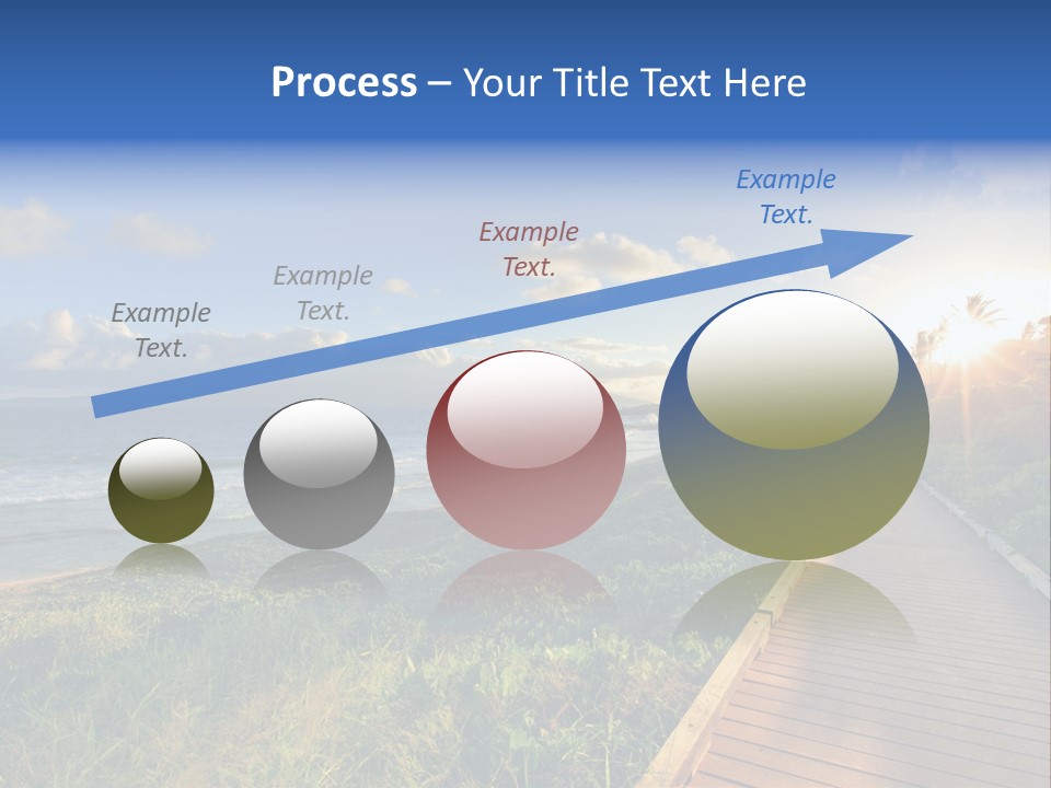 A Boardwalk Leading To The Beach With The Ocean In The Background PowerPoint Template