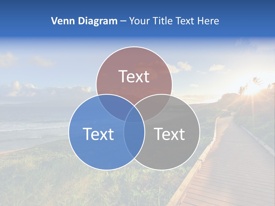 A Boardwalk Leading To The Beach With The Ocean In The Background PowerPoint Template