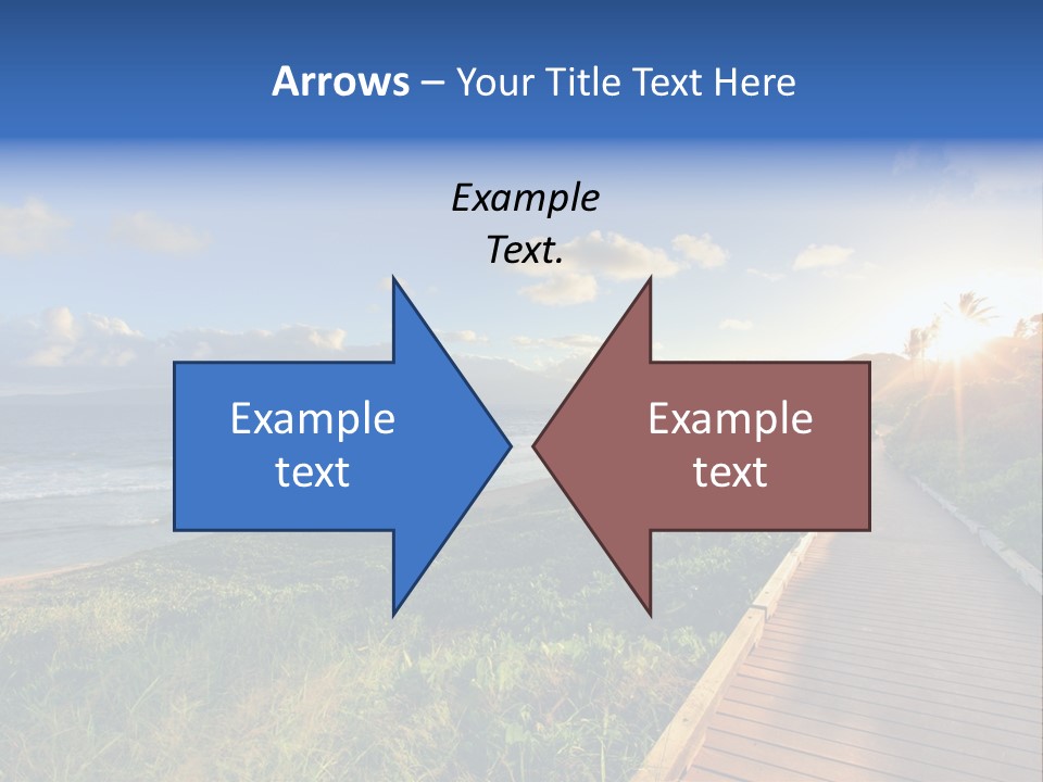 A Boardwalk Leading To The Beach With The Ocean In The Background PowerPoint Template