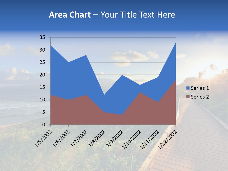 A Boardwalk Leading To The Beach With The Ocean In The Background PowerPoint Template