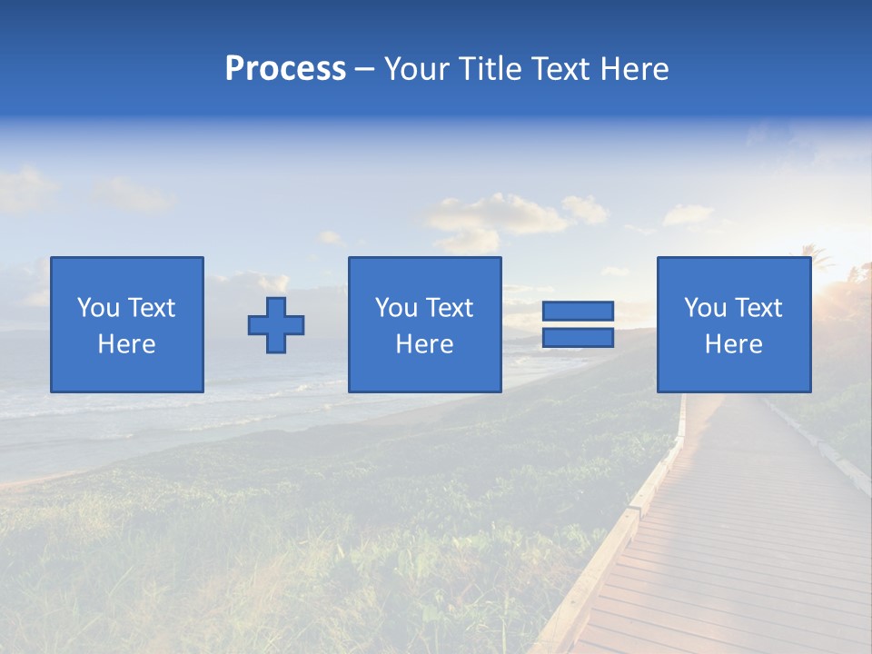A Boardwalk Leading To The Beach With The Ocean In The Background PowerPoint Template