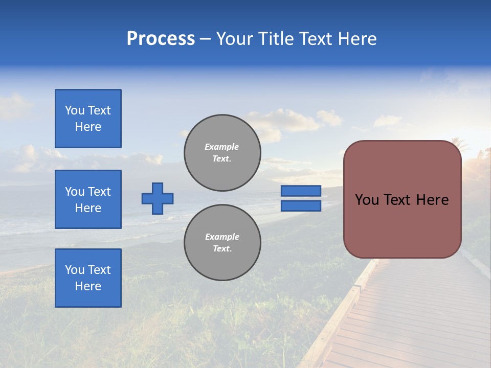A Boardwalk Leading To The Beach With The Ocean In The Background PowerPoint Template