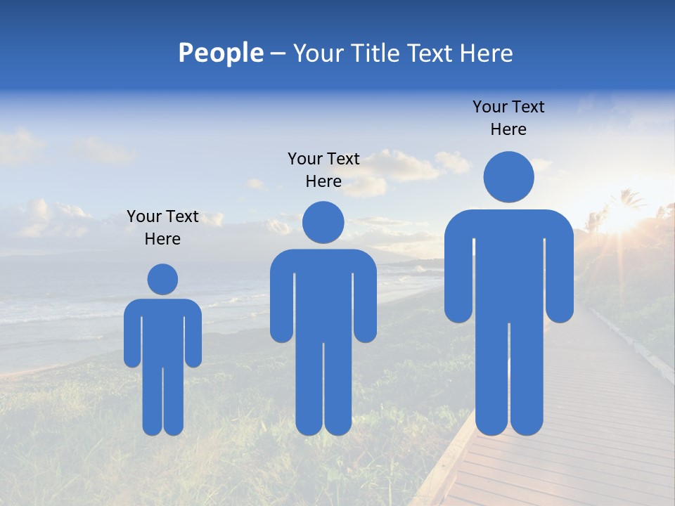 A Boardwalk Leading To The Beach With The Ocean In The Background PowerPoint Template