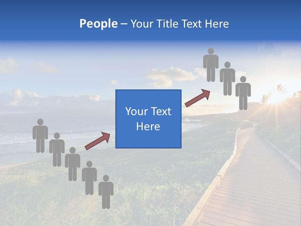 A Boardwalk Leading To The Beach With The Ocean In The Background PowerPoint Template