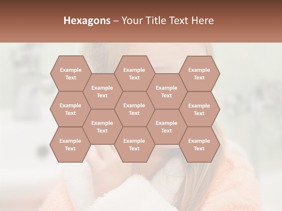 A Little Girl Brushing Her Teeth With A Toothbrush PowerPoint Template