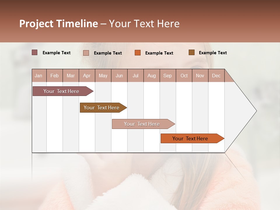 A Little Girl Brushing Her Teeth With A Toothbrush PowerPoint Template