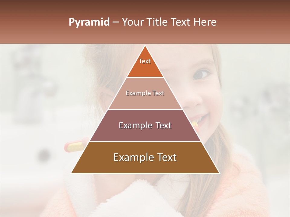 A Little Girl Brushing Her Teeth With A Toothbrush PowerPoint Template