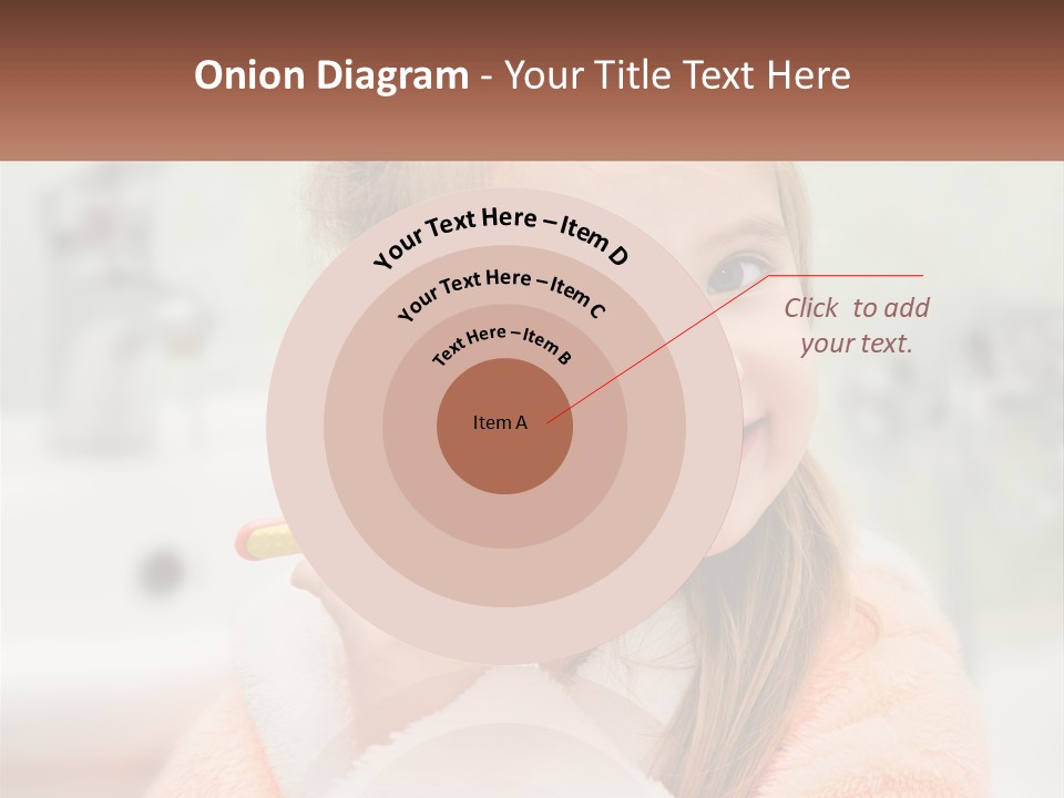 A Little Girl Brushing Her Teeth With A Toothbrush PowerPoint Template