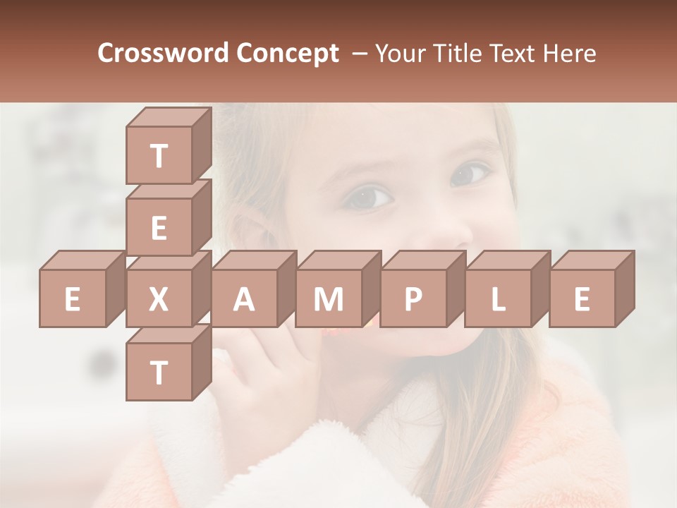 A Little Girl Brushing Her Teeth With A Toothbrush PowerPoint Template