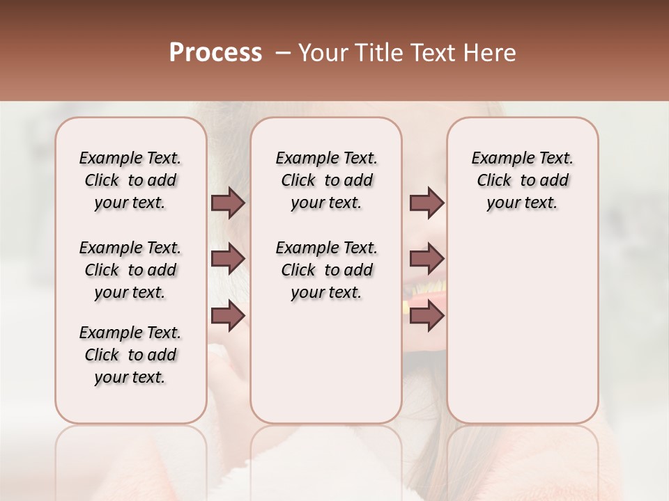 A Little Girl Brushing Her Teeth With A Toothbrush PowerPoint Template