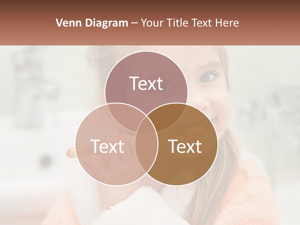 A Little Girl Brushing Her Teeth With A Toothbrush PowerPoint Template