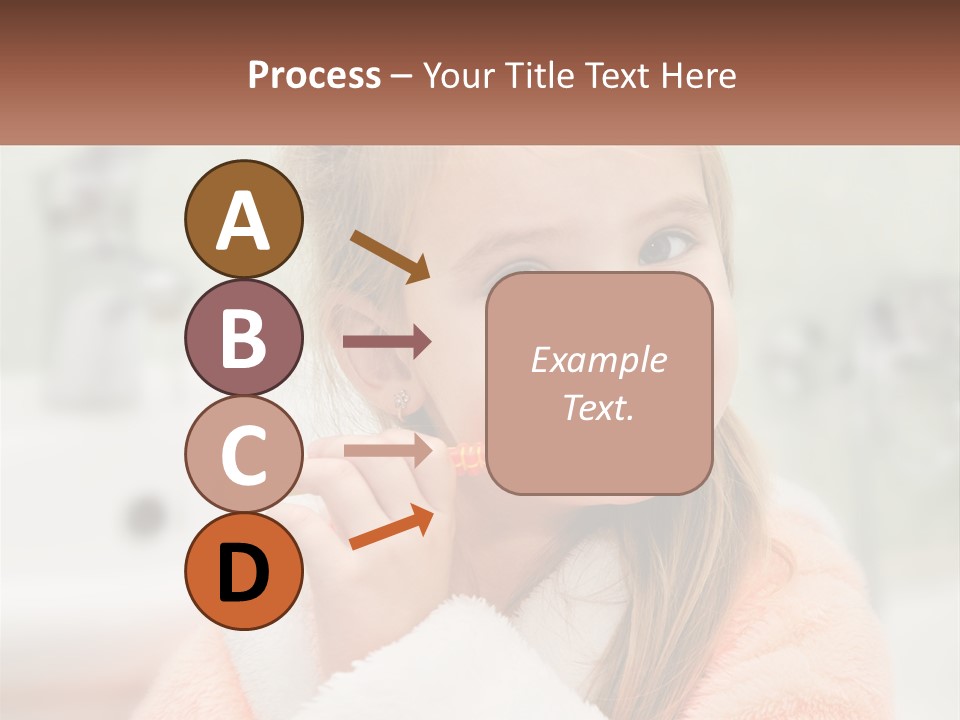 A Little Girl Brushing Her Teeth With A Toothbrush PowerPoint Template