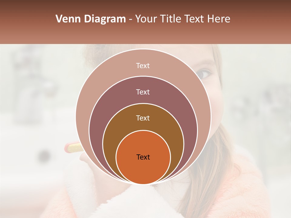 A Little Girl Brushing Her Teeth With A Toothbrush PowerPoint Template