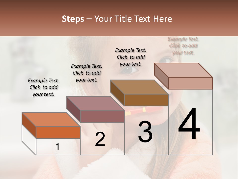 A Little Girl Brushing Her Teeth With A Toothbrush PowerPoint Template