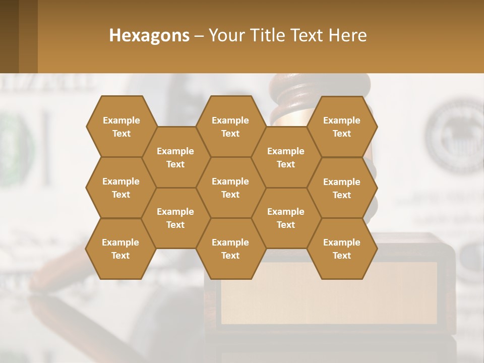 A Judge's Gavel On Top Of A Pile Of Money PowerPoint Template