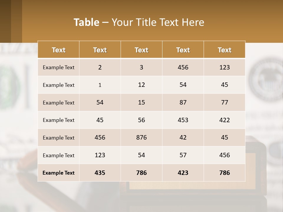 A Judge's Gavel On Top Of A Pile Of Money PowerPoint Template