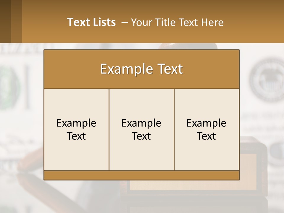 A Judge's Gavel On Top Of A Pile Of Money PowerPoint Template