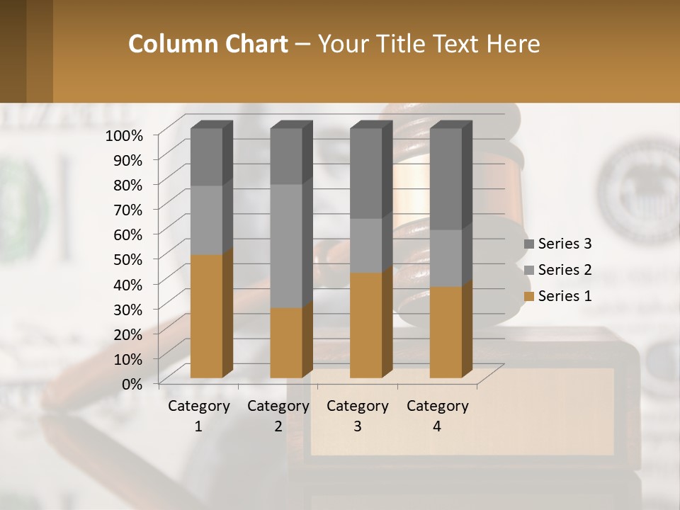 A Judge's Gavel On Top Of A Pile Of Money PowerPoint Template