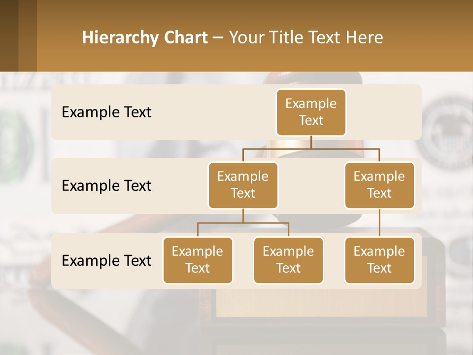 A Judge's Gavel On Top Of A Pile Of Money PowerPoint Template
