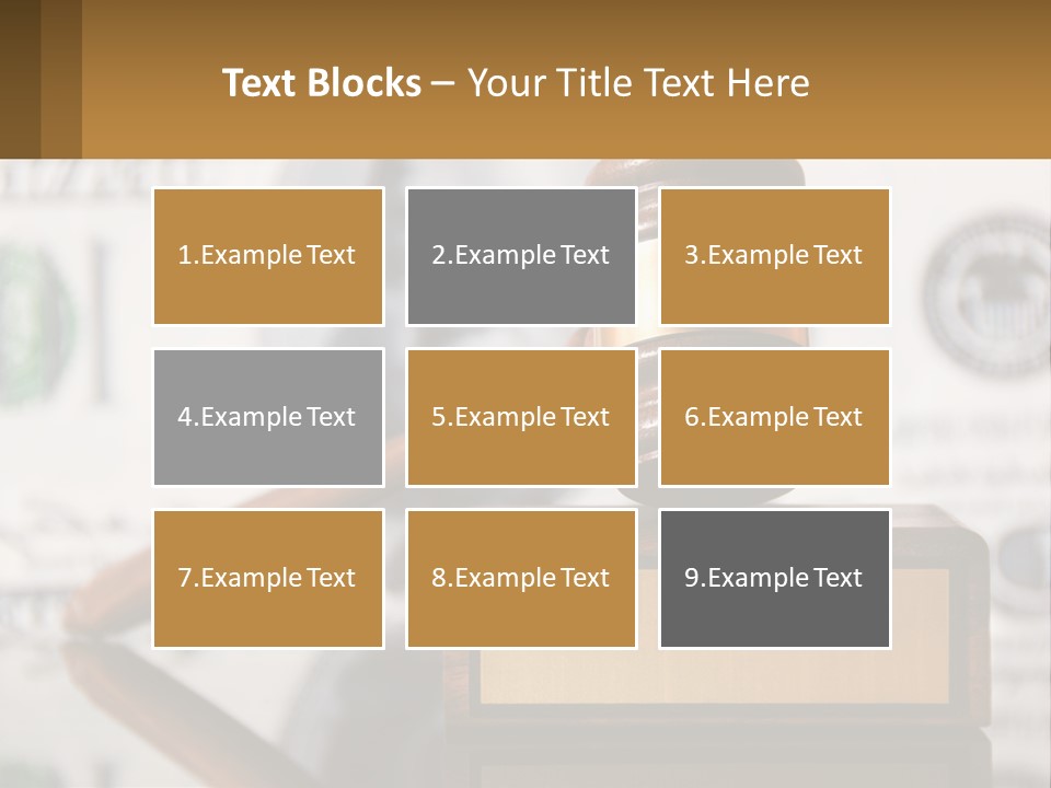 A Judge's Gavel On Top Of A Pile Of Money PowerPoint Template