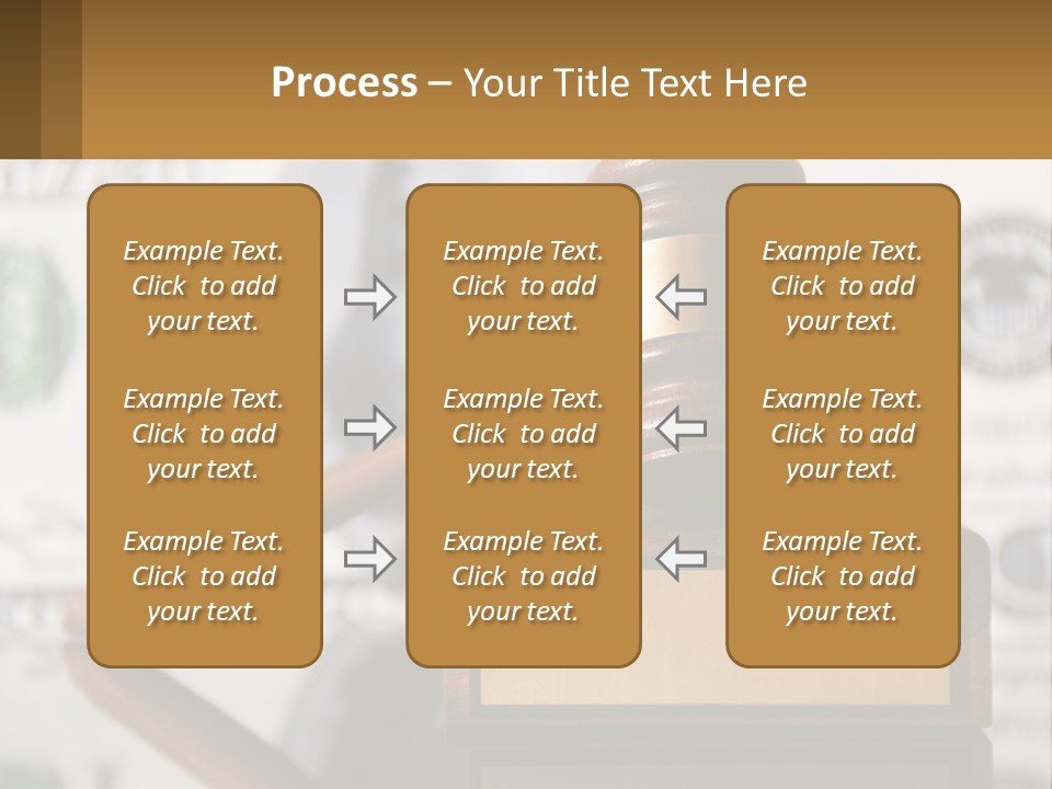 A Judge's Gavel On Top Of A Pile Of Money PowerPoint Template