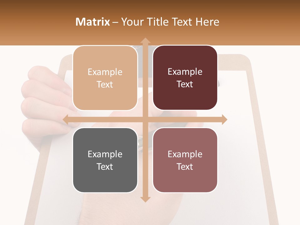 A Person Writing On A Clipboard With A Pen PowerPoint Template