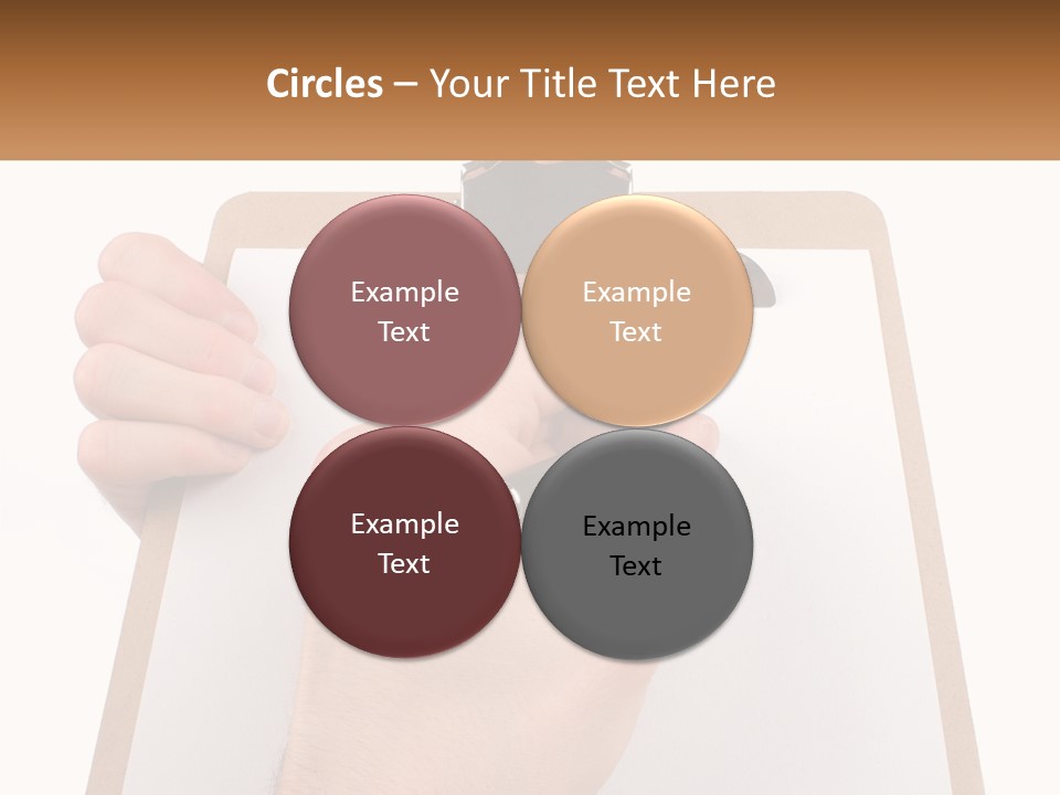 A Person Writing On A Clipboard With A Pen PowerPoint Template