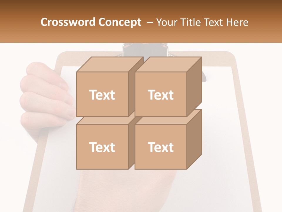 A Person Writing On A Clipboard With A Pen PowerPoint Template