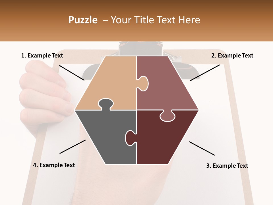 A Person Writing On A Clipboard With A Pen PowerPoint Template