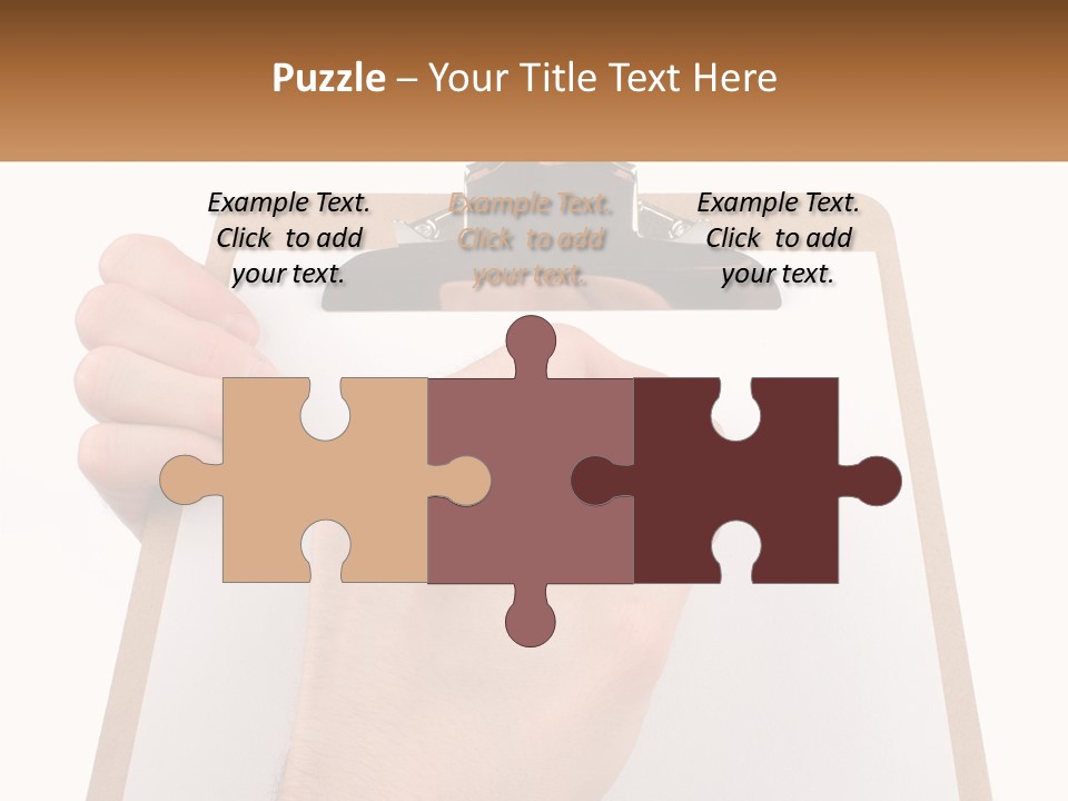 A Person Writing On A Clipboard With A Pen PowerPoint Template