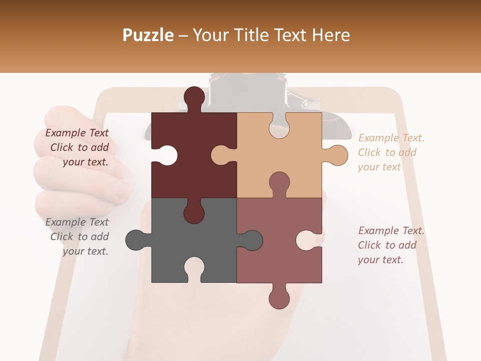 A Person Writing On A Clipboard With A Pen PowerPoint Template