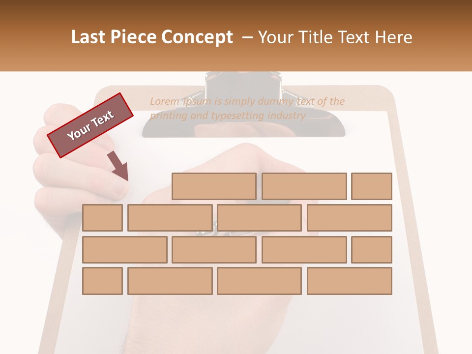 A Person Writing On A Clipboard With A Pen PowerPoint Template