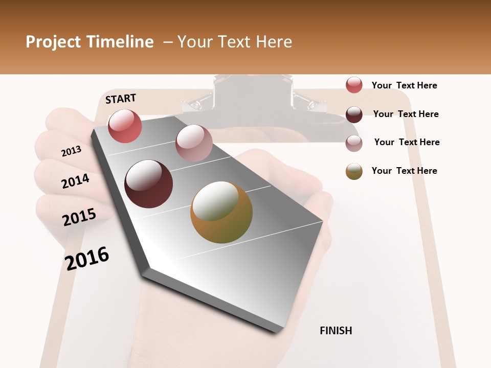 A Person Writing On A Clipboard With A Pen PowerPoint Template