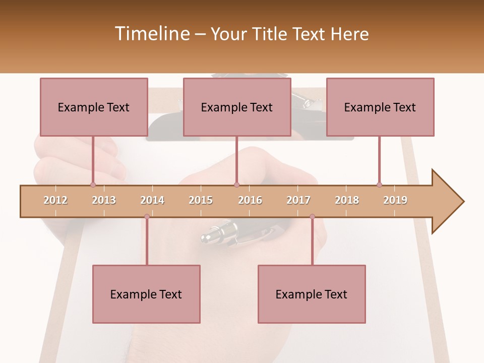 A Person Writing On A Clipboard With A Pen PowerPoint Template