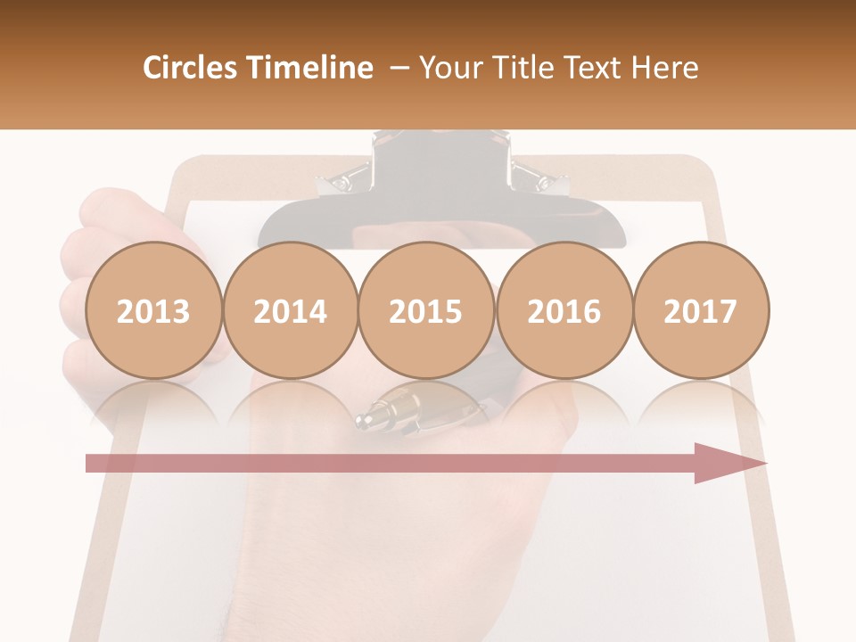 A Person Writing On A Clipboard With A Pen PowerPoint Template