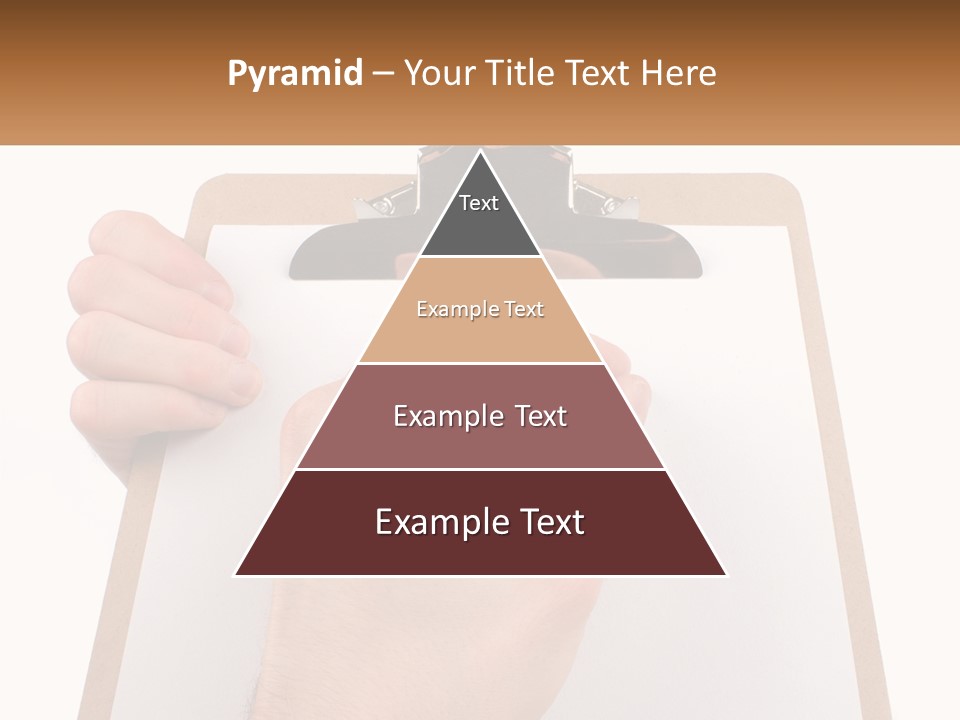 A Person Writing On A Clipboard With A Pen PowerPoint Template