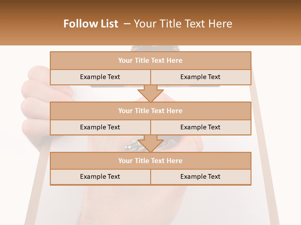 A Person Writing On A Clipboard With A Pen PowerPoint Template