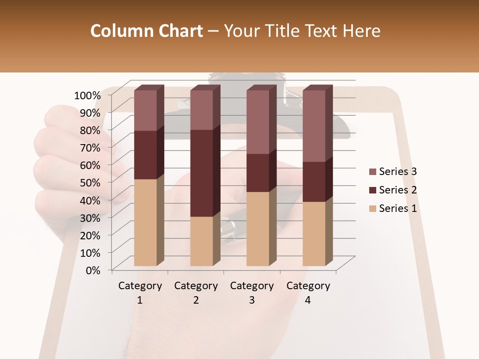A Person Writing On A Clipboard With A Pen PowerPoint Template