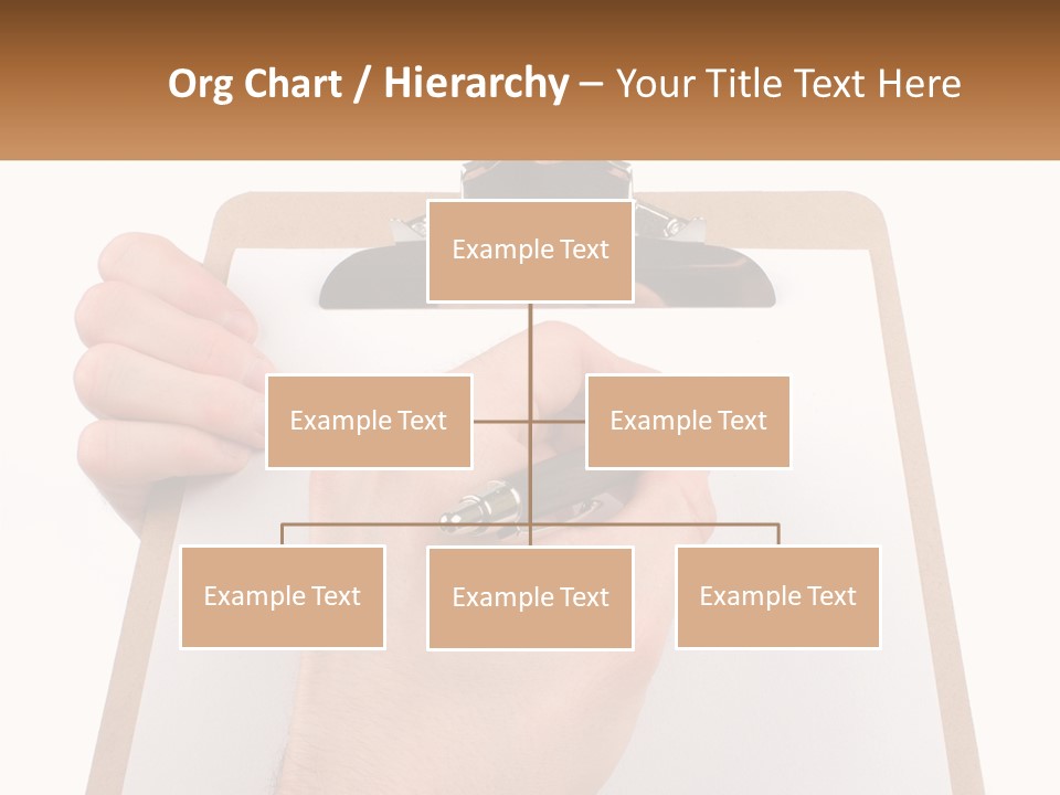 A Person Writing On A Clipboard With A Pen PowerPoint Template