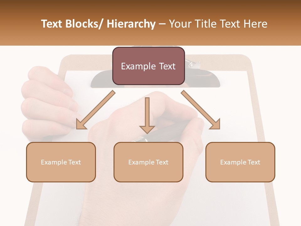 A Person Writing On A Clipboard With A Pen PowerPoint Template
